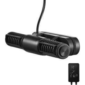 Aquarium Wave Maker, 25W, 2380 GPH Adjustable Cross Flow Pump with Controller, Magnetic DC 24V Aquarium Powerhead, Strong Magnetic Base