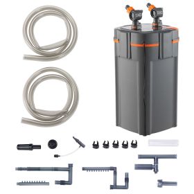 Aquarium Filter 264GPH, 3-Stage Canister Filter 75 Gallon, Ultra-Quiet Internal Aquarium Filter with UV Protection