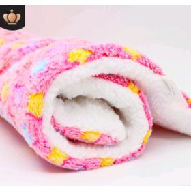Cute Cat Blankets Dog Pet Mat (Option: Pink starry sky-M55x45)