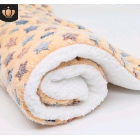 Cute Cat Blankets Dog Pet Mat (Option: Beige starry sky-XL100x75)