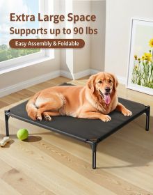 Pet Bed, No Assembly Required, Foldable, Portable, Waterproof & Moisture-Proof, Breathable & Antibacterial, All-Season Sleeping Mat for Cats and (Color: Mesh cloth L)