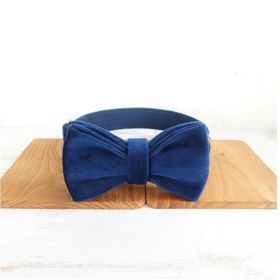 Bow pet collar large and small pet traction collar dog chain (Option: Bow Tie plus Collar-XL)