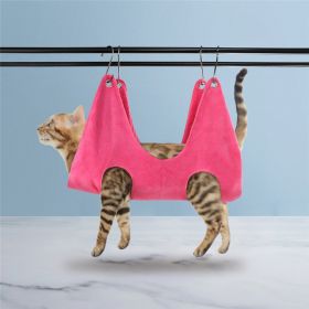 Pruning Small And Medium-sized Dogs And Cats Thickened Pet Beauty Hammock (Option: Rose Red-L)